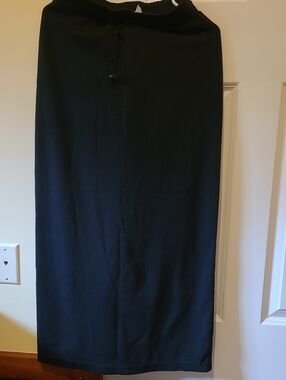 Fashion Bug Black Pull-On Maxi Skirt with Drawstring